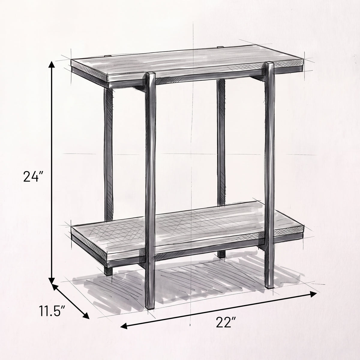 Modern 2-Tier End Table