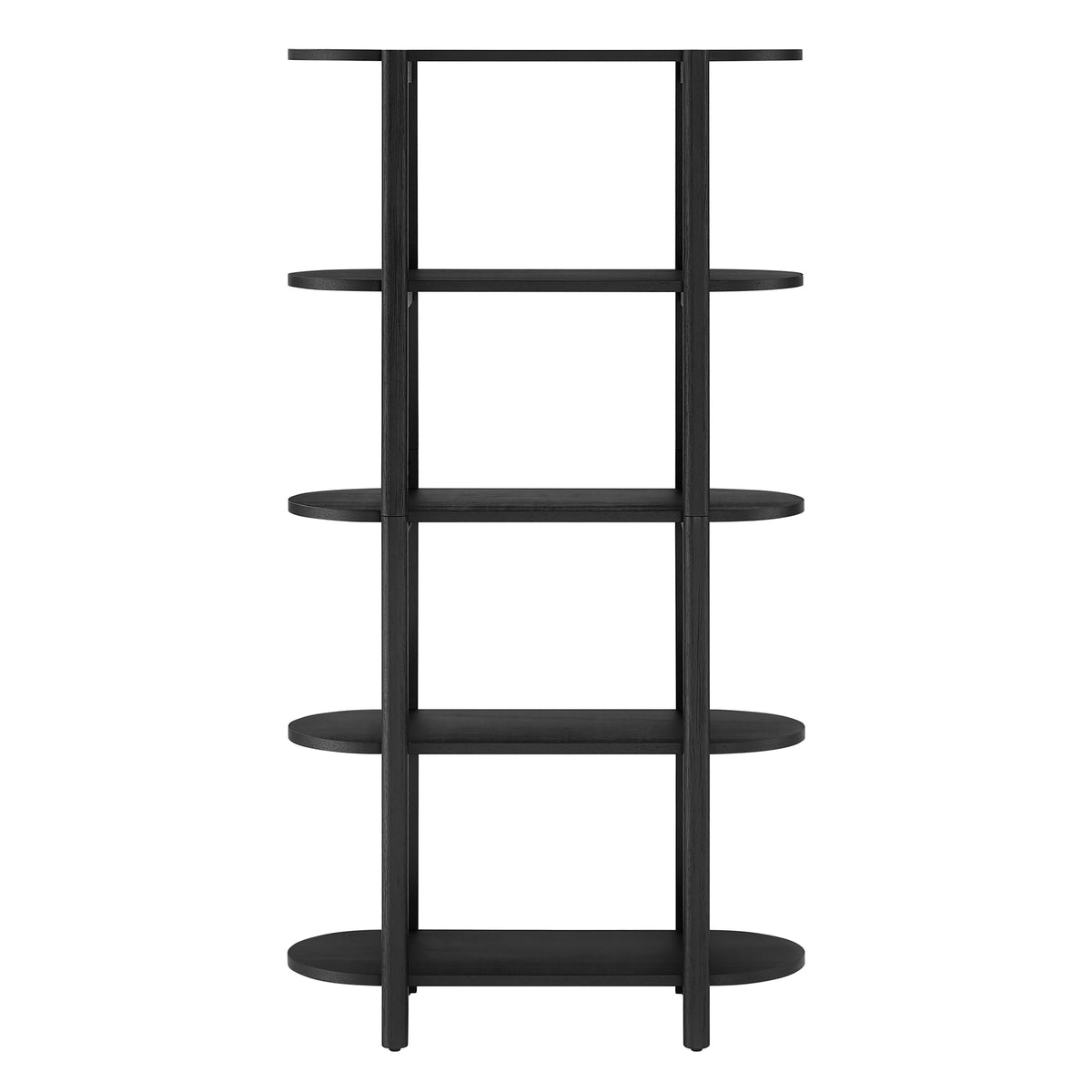 Modern Wood Bookcase - 60" Height