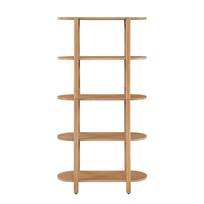 Modern Wood Bookcase - 60" Height