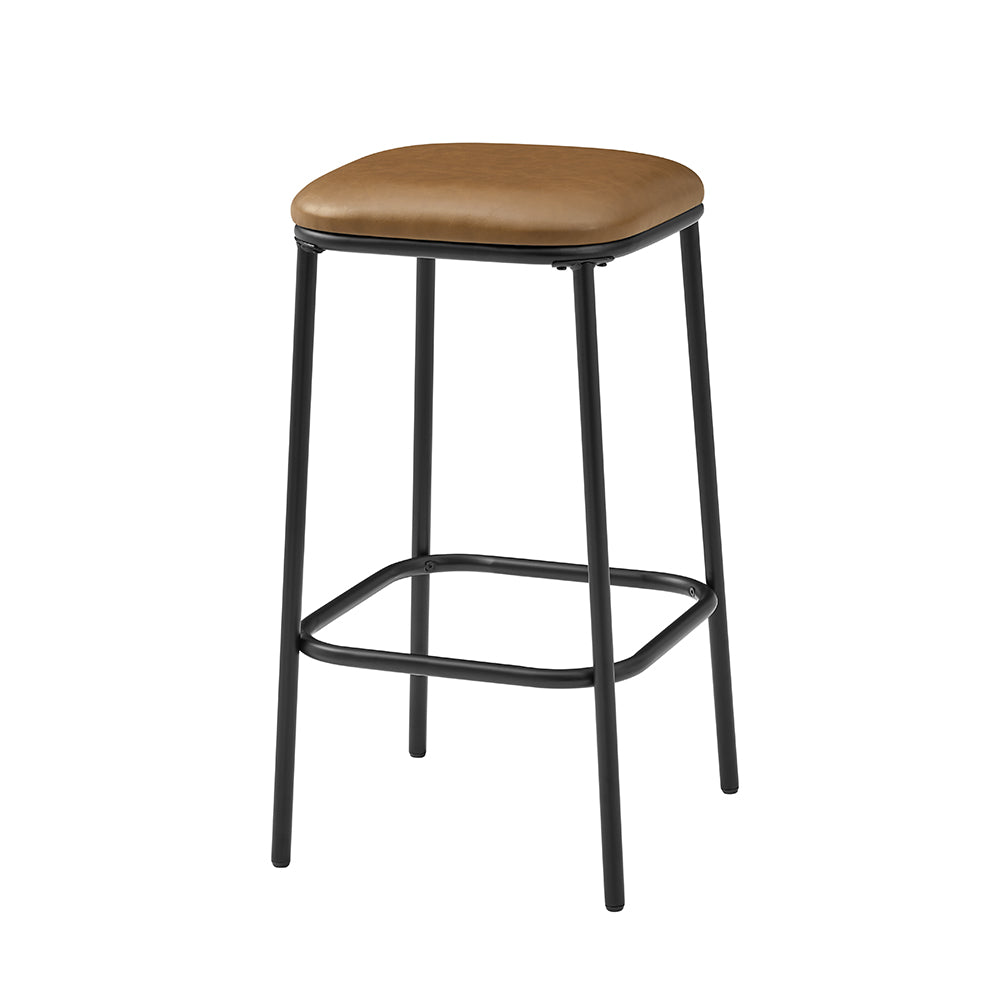 Modern Backless Upholstered Bar Stool - 2 Pack