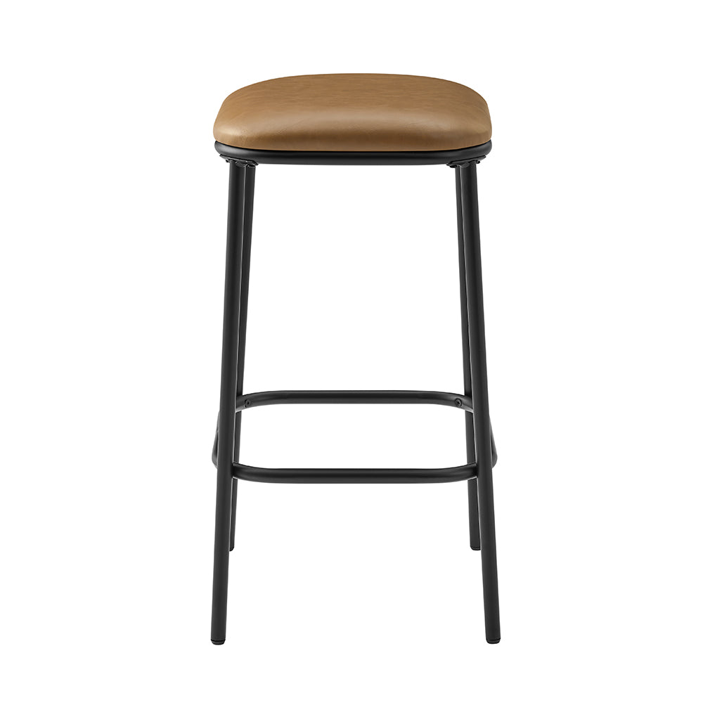 Modern Backless Upholstered Bar Stool - 2 Pack