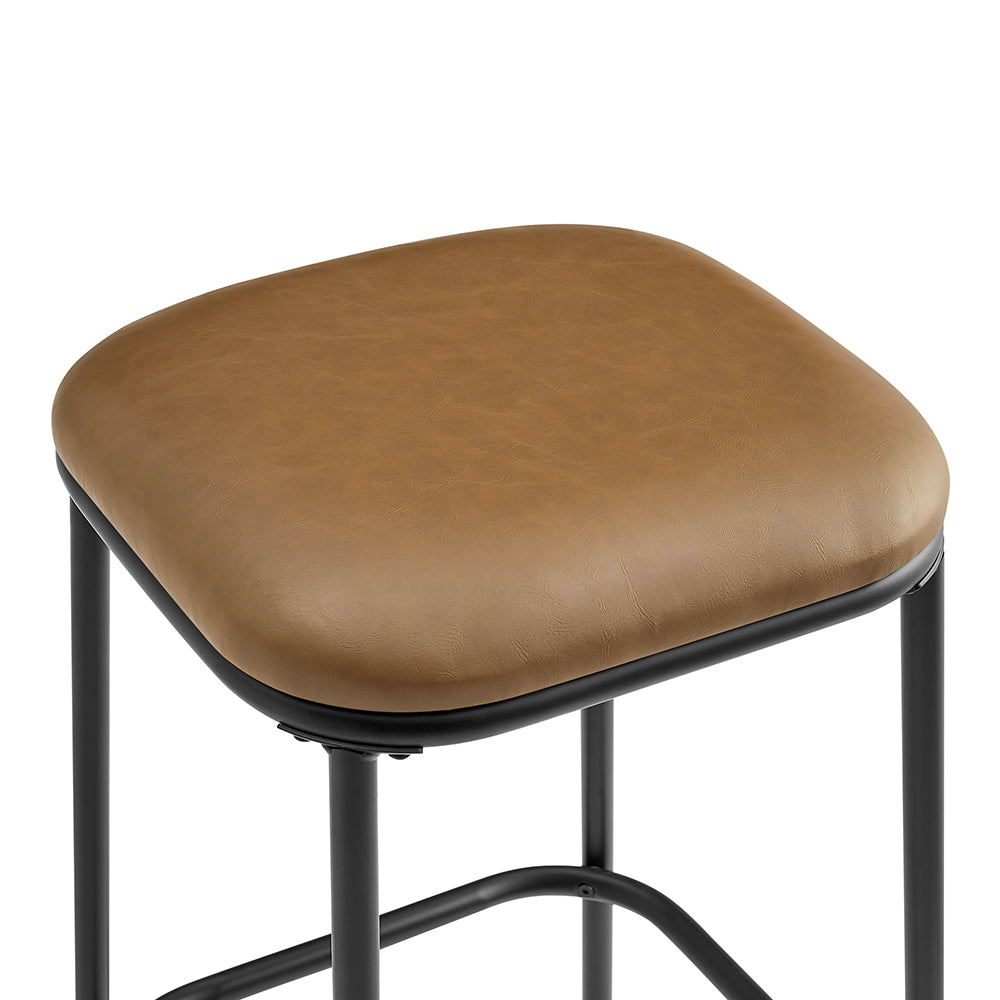 Modern Backless Upholstered Bar Stool - 2 Pack