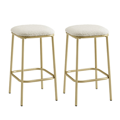 Modern Backless Upholstered Bar Stool - 2 Pack