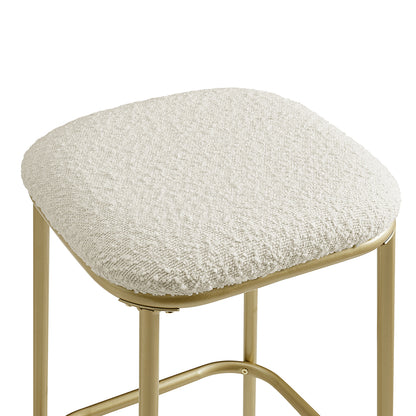 Modern Backless Upholstered Bar Stool - 2 Pack