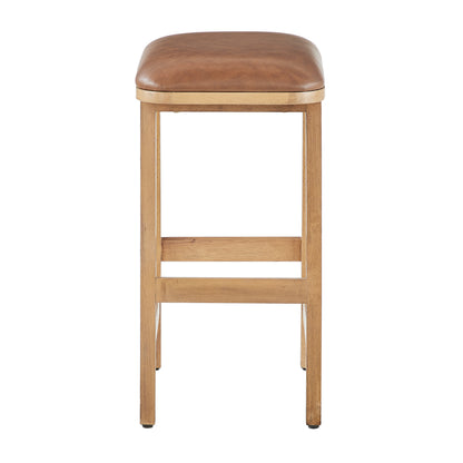 Upholstered Wood Saddle Stool - 2 Pack