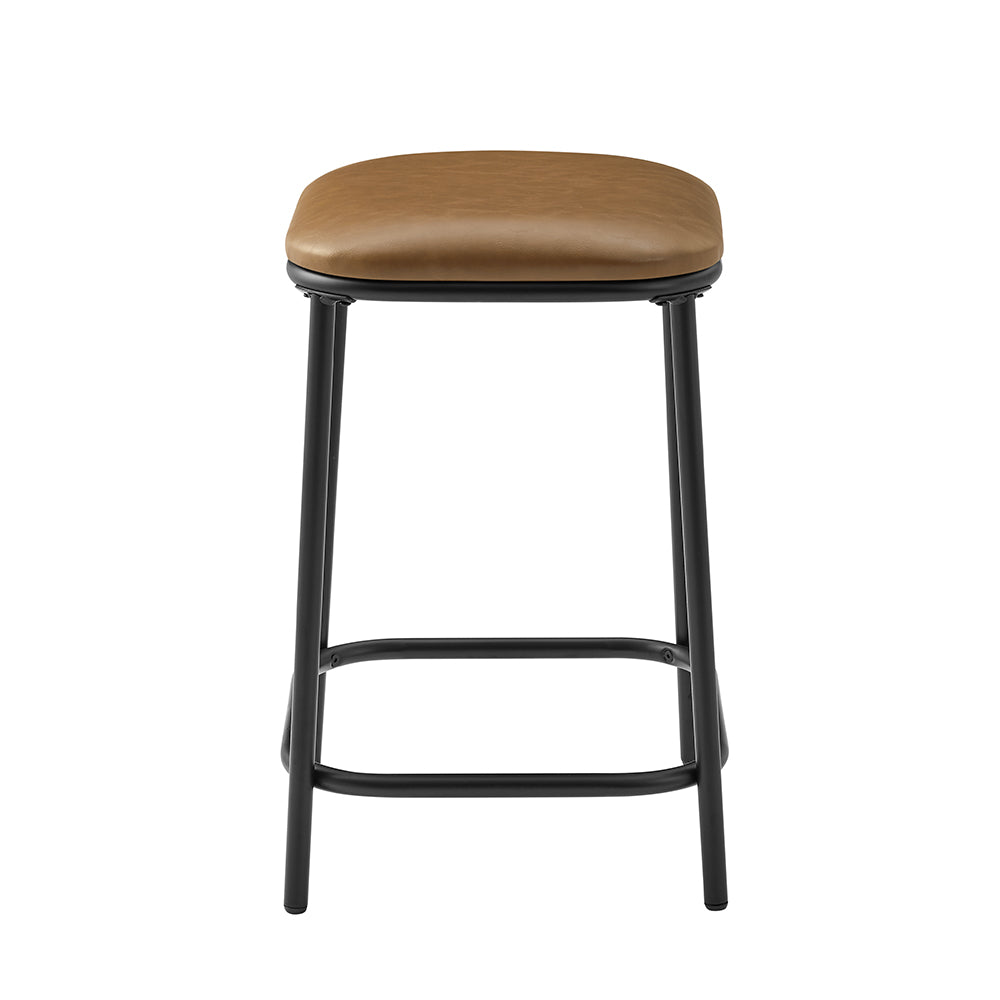 Modern Backless Upholstered Bar Stool - 2 Pack