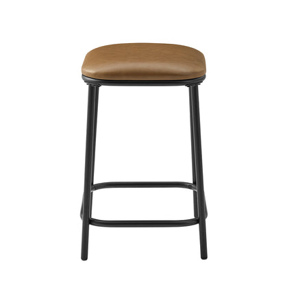 Modern Backless Upholstered Bar Stool - 2 Pack