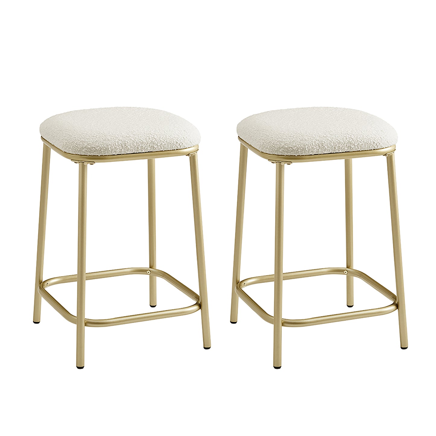 Modern Backless Upholstered Bar Stool - 2 Pack