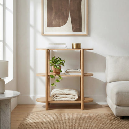Modern Wood Bookcase - 32" Height