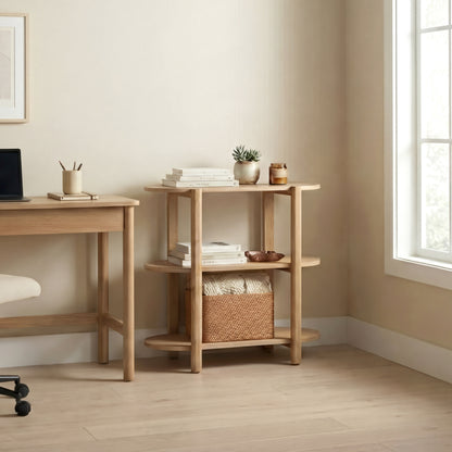 Modern Wood Bookcase - 32" Height