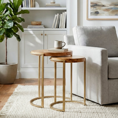 Burlwood Nesting End Tables