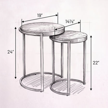 Burlwood Nesting End Tables