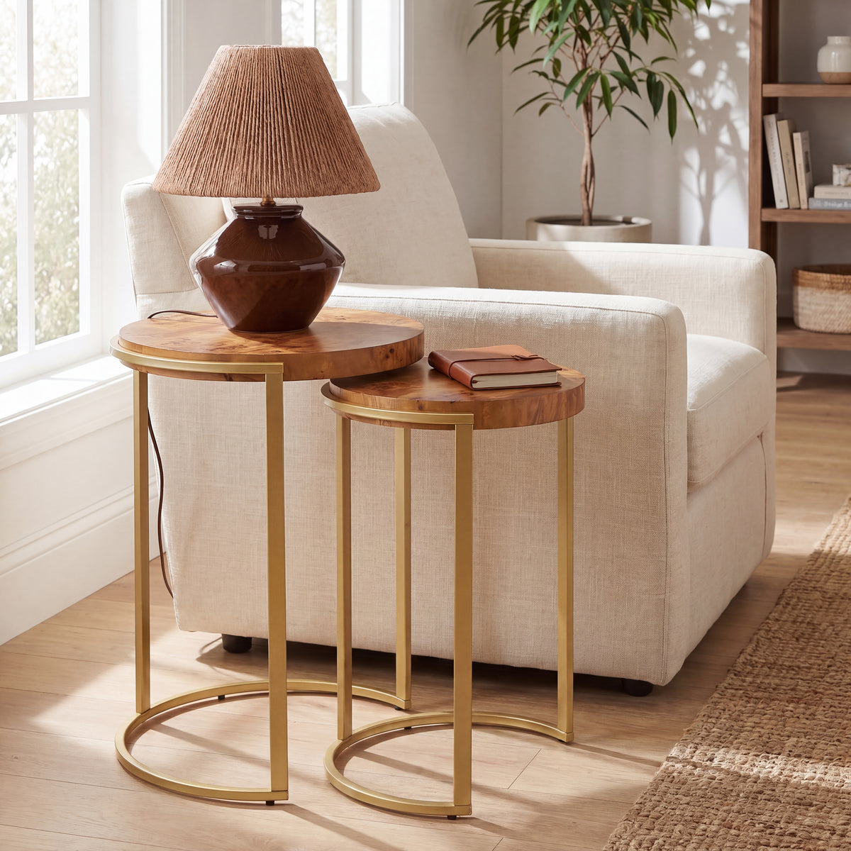 Burlwood Nesting End Tables