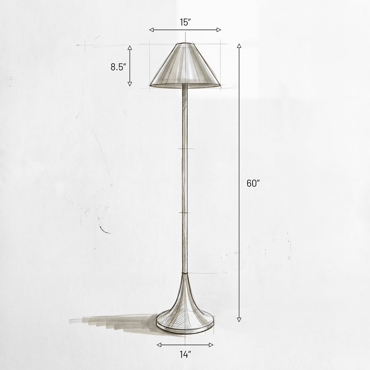 Halo Metal Shade Floor Lamp