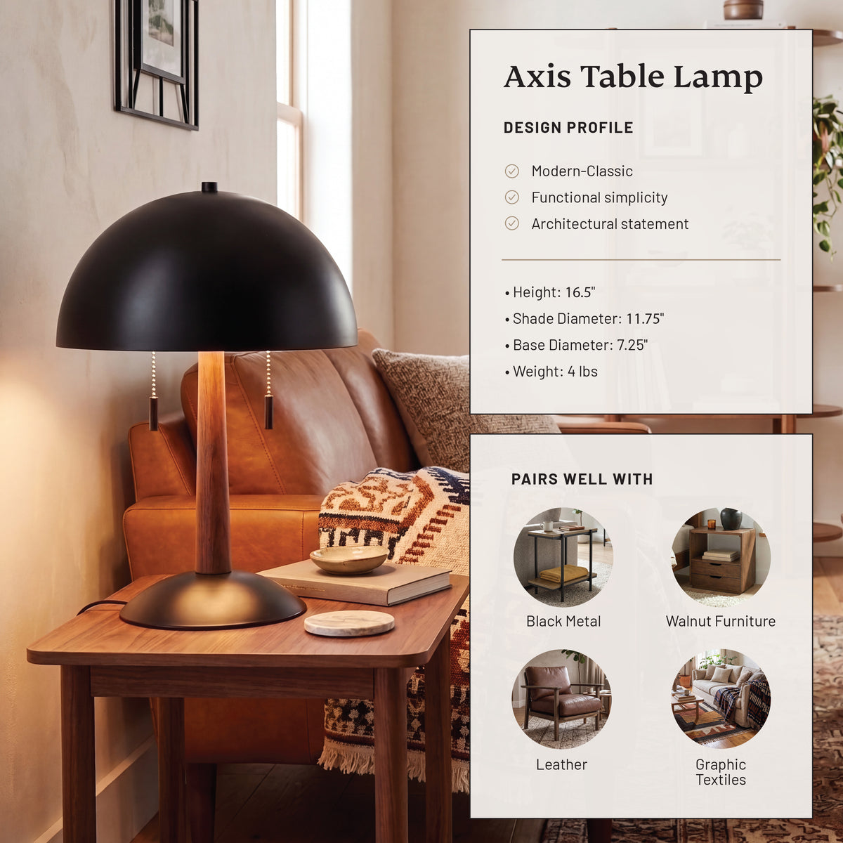 Axis Modern Metal Table Lamp