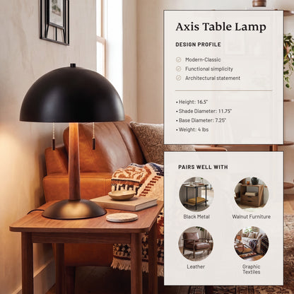 Axis Modern Metal Table Lamp
