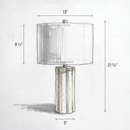 Lucie Ribbed Ceramic Table Lamp
