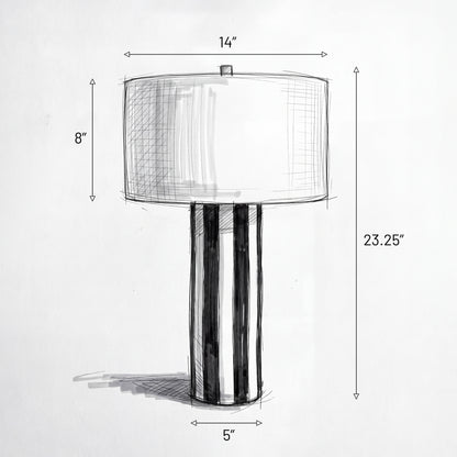 Vogue Striped Ceramic Table Lamp