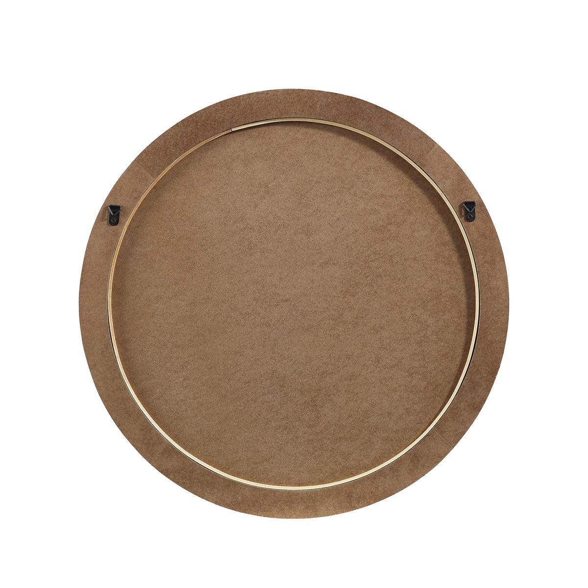 Marlow Real Wood and Rattan Round Wall Mirror